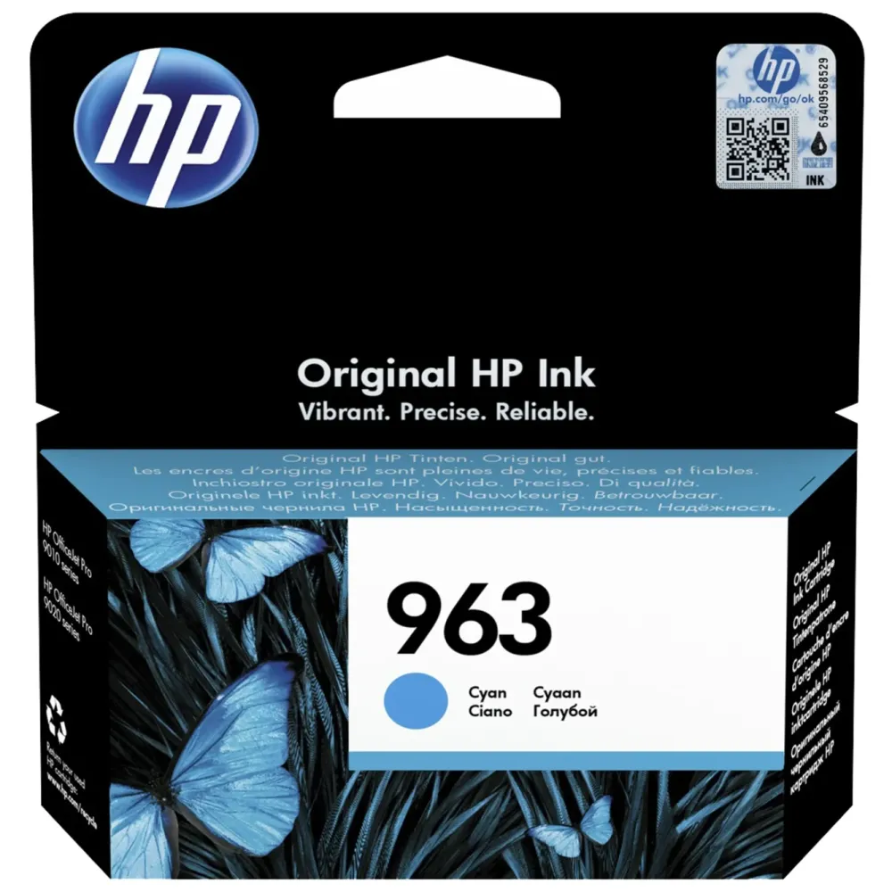 HP Skrivere Og Tilbehør|963 Blekkpatron Cyan