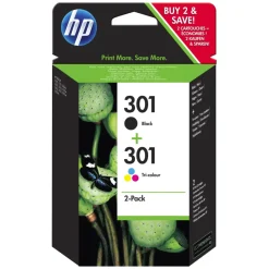 HP Skrivere Og Tilbehør|301 Blekkpatroner 2-pakning