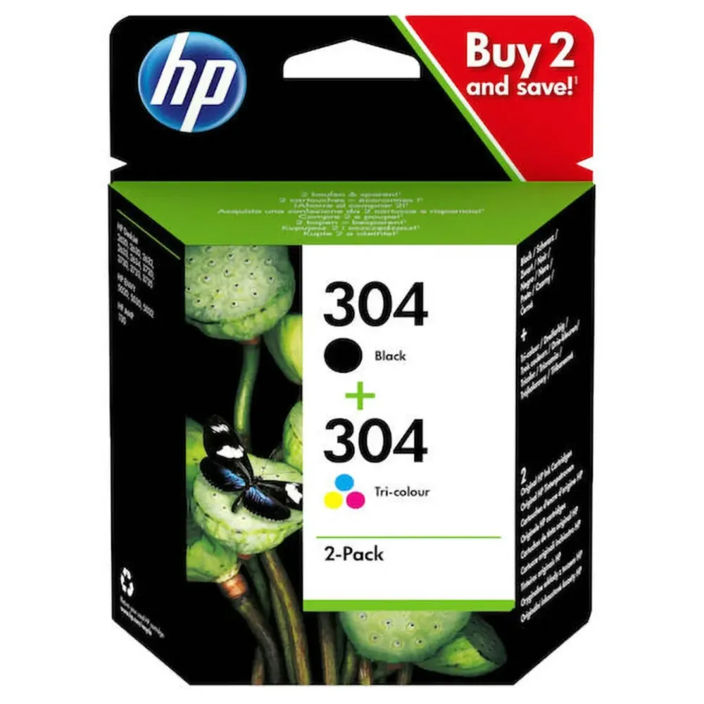 HP Skrivere Og Tilbehør|304 Blekkpatroner 2-pk.