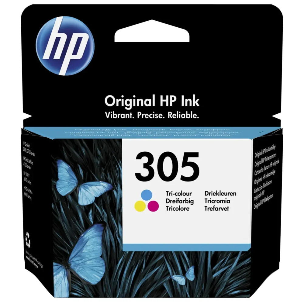 HP Skrivere Og Tilbehør|305 Blekkpatron - Flere farger