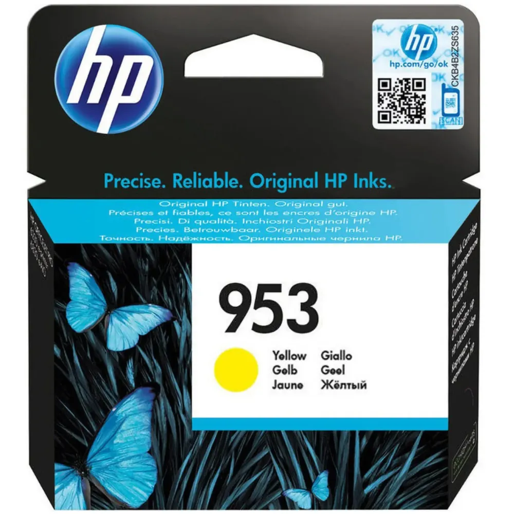 HP Skrivere Og Tilbehør|953 Blekkpatron Gul