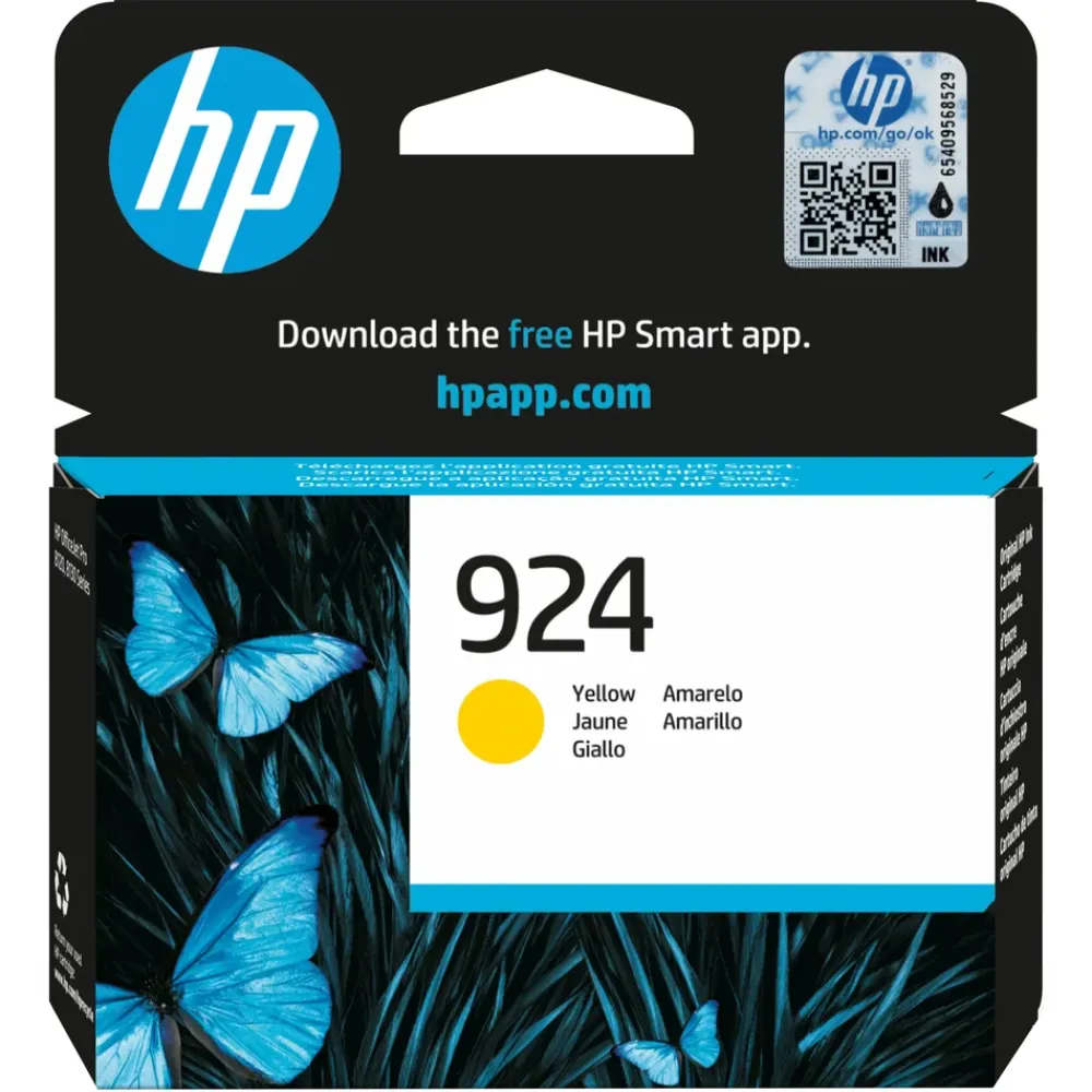 HP Skrivere Og Tilbehør|924 Blekkpatron - Gul