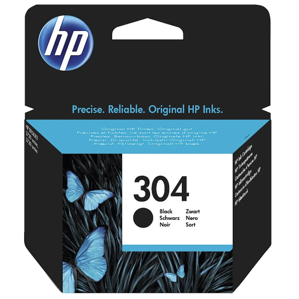 HP Skrivere Og Tilbehør|304 Blekkpatron - Svart