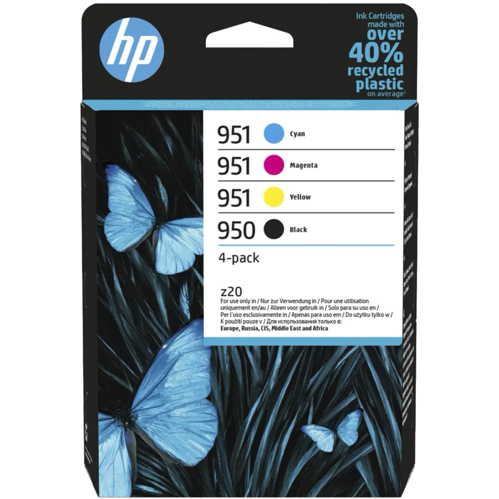 HP Skrivere Og Tilbehør|950 og 951 Blekkpatroner 4-pk.