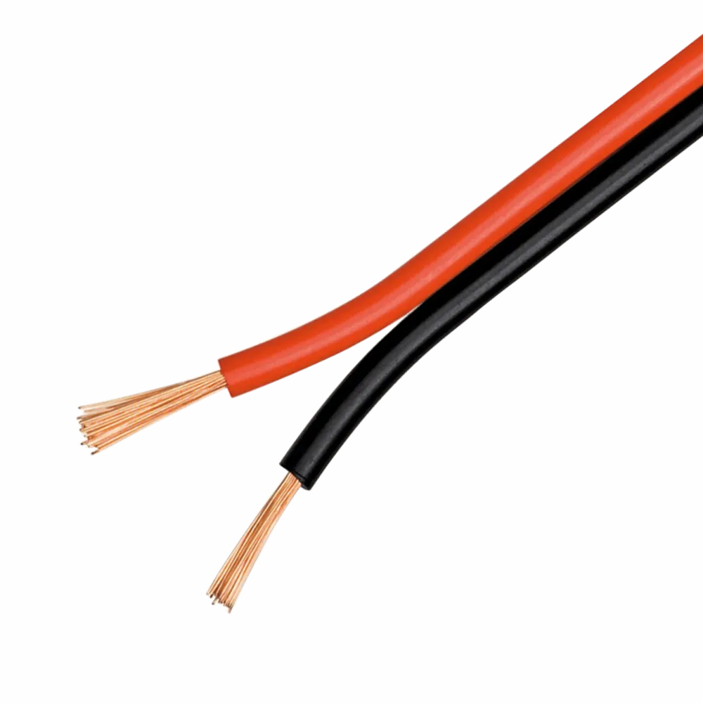Kjell Lyd- & Videokabler|Høyttalerkabel 4 mm², svart/rød 10 m