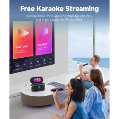 Ikarao Kalas & Fest|Discobelysning|Shell S1 Bærbar karaokemaskin med 10,1