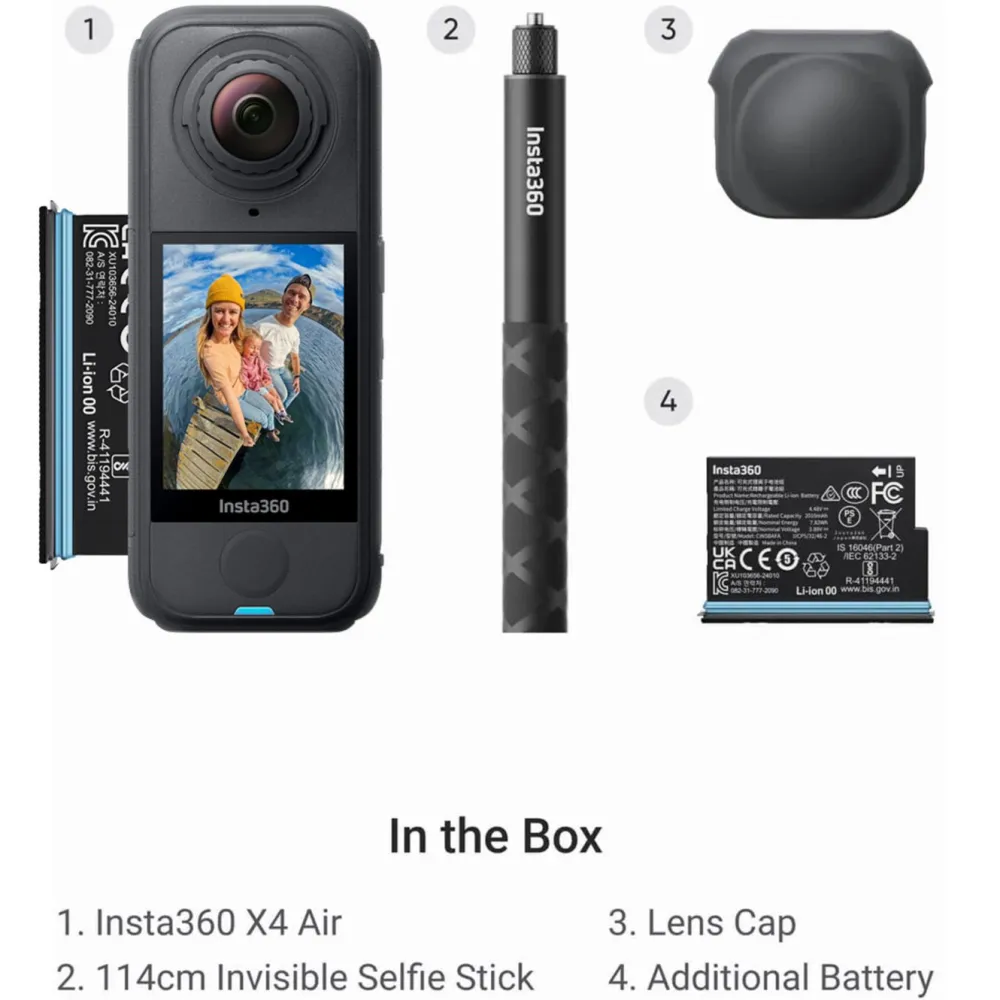 Insta360 Foto Og Video|X4 Air 8K 360-kamera Starter Bundle