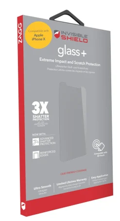 Invisible Shield Skjermbeskytter|Glass+ Skjermbeskytter for iPhone X og Xs
