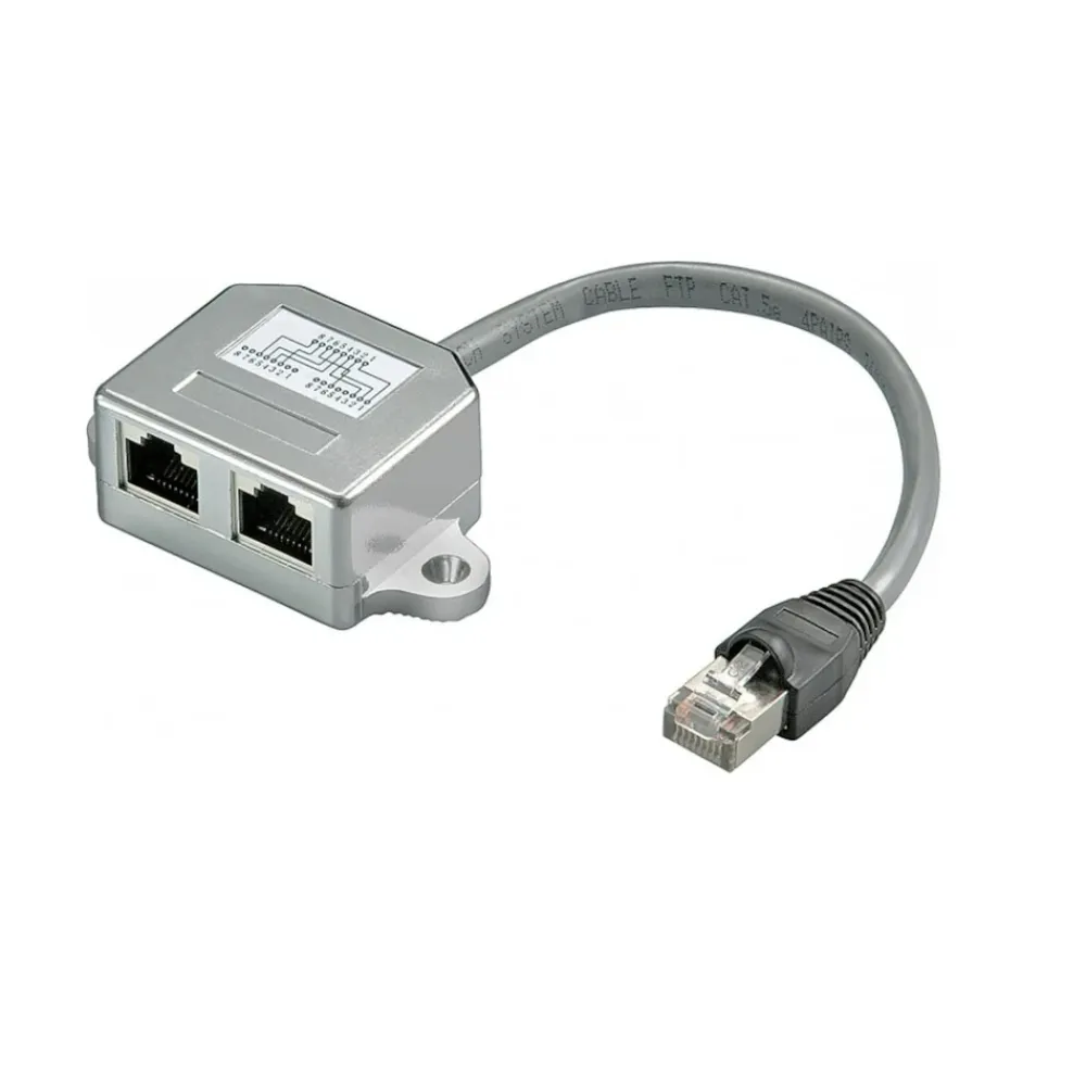 Kjell Nettverkskabler|ISDN + ethernet-splitter