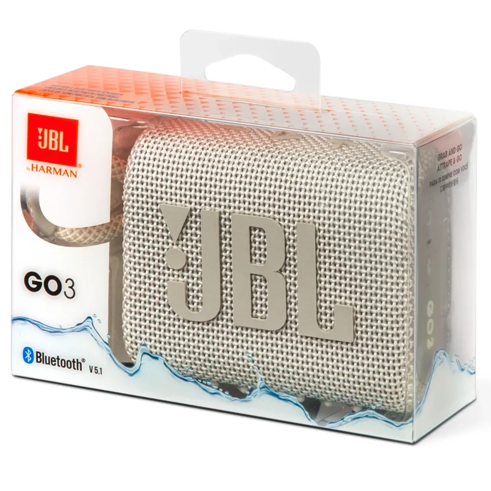 JBL Høyttaler|Go 3 Trådløs høyttaler Hvit
