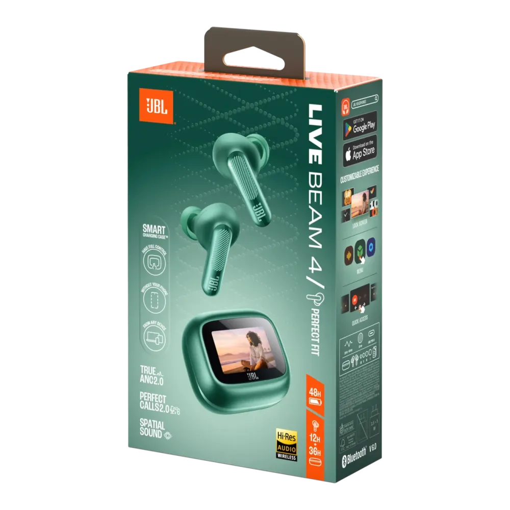 JBL Hodetelefoner Og Hodesett|Live Beam 4 trådløse in-ear-hodetelefoner