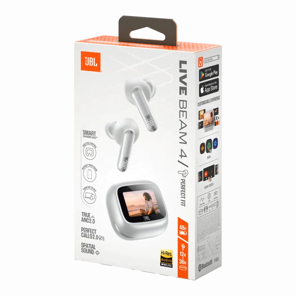 JBL Hodetelefoner Og Hodesett|Live Beam 4 trådløse in-ear-hodetelefoner