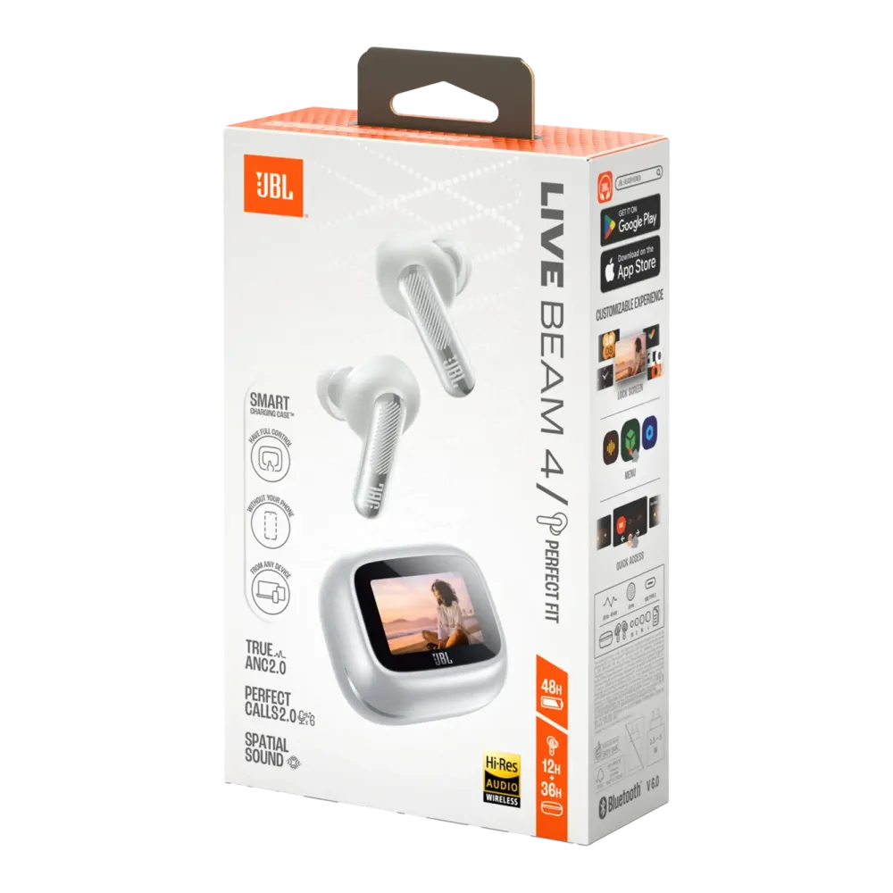 JBL Hodetelefoner Og Hodesett|Live Beam 4 trådløse in-ear-hodetelefoner
