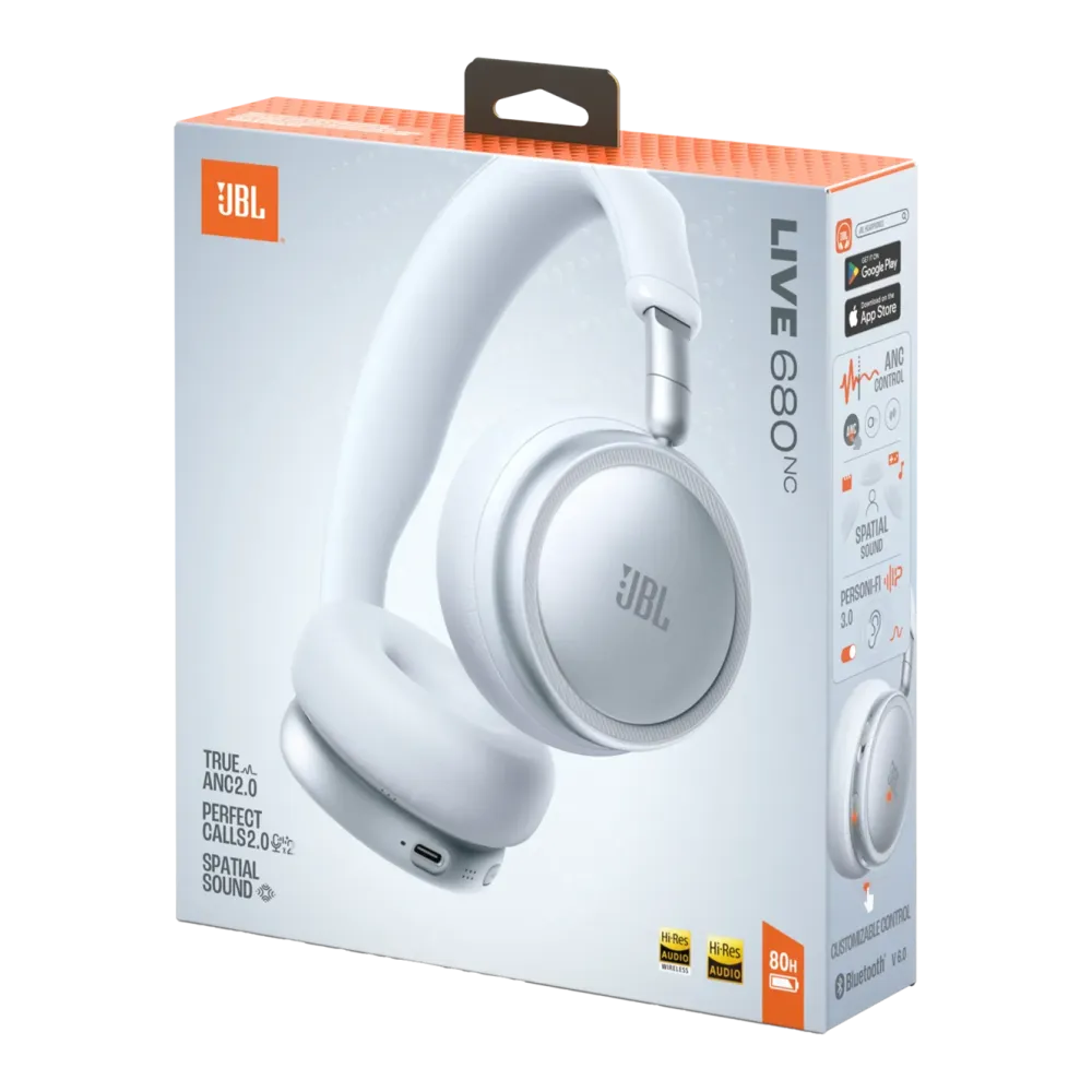 JBL Hodetelefoner Og Hodesett|Live 680NC trådløse on-ear-hodetelefoner