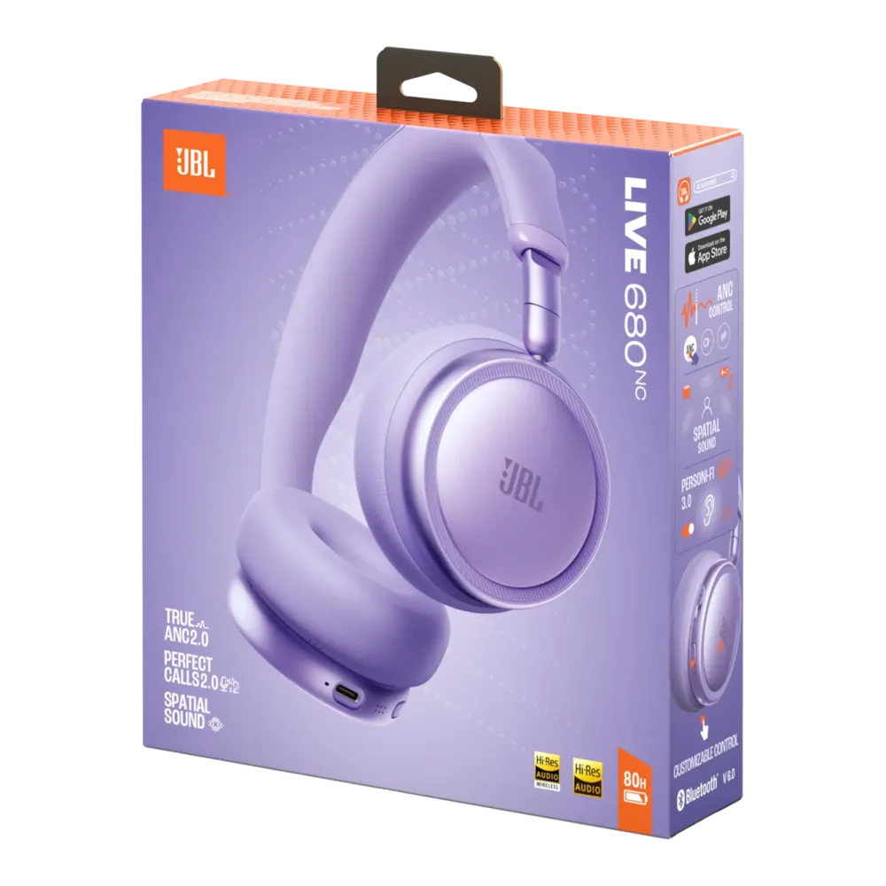 JBL Hodetelefoner Og Hodesett|Live 680NC trådløse on-ear-hodetelefoner