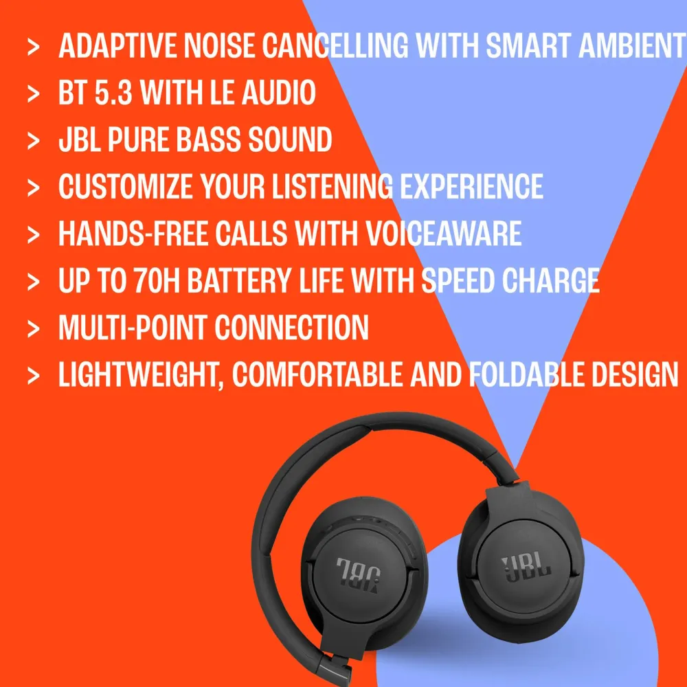JBL Iphone-Tilbehør|Dataheadset|Tune 770NC Trådløse hodetelefoner