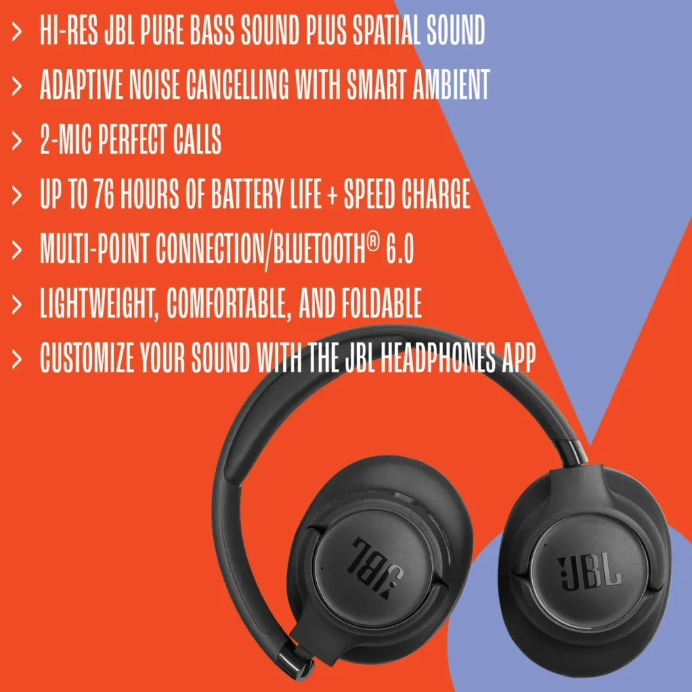 JBL Hodetelefoner Og Hodesett|Tune 780NC trådløse over-ear-hodetelefoner