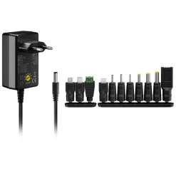 Kjell Biltilbehør|Batterier|Justerbar strømadapter 3–12 V (DC) 3,6 W