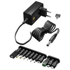 Kjell Biltilbehør|Batterier|Justerbar strømadapter 3–12 V (DC) 3,6 W