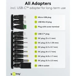 Kjell Strømadaptrer|Justerbar strømadapter 3–12 V (DC) 27 W