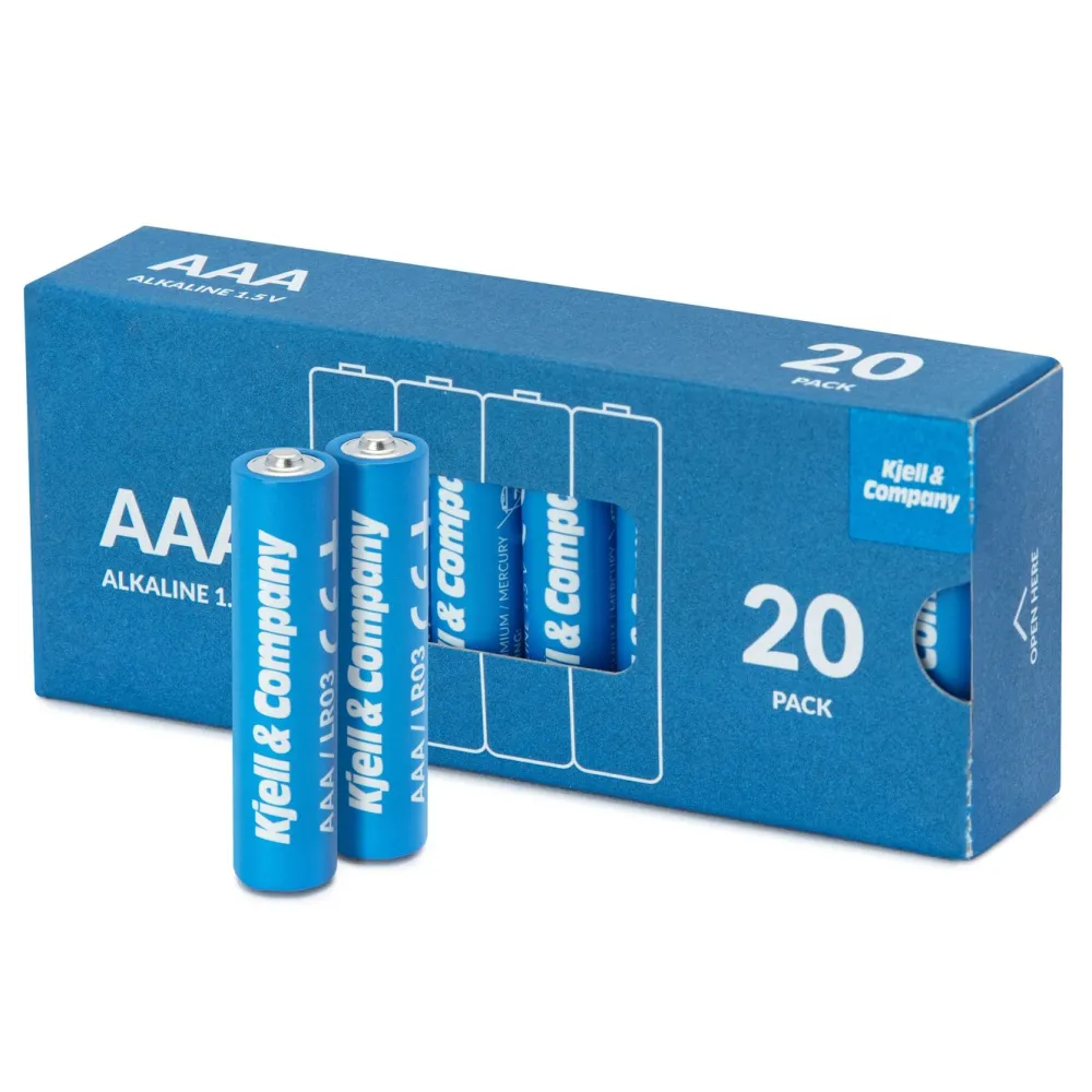Kjell & Company Biltilbehør|Batterier|AAA-batterier (LR03) 20-pk.