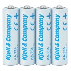 Kjell & Company Biltilbehør|Batterier|AA-litiumbatterier, 4-pk.