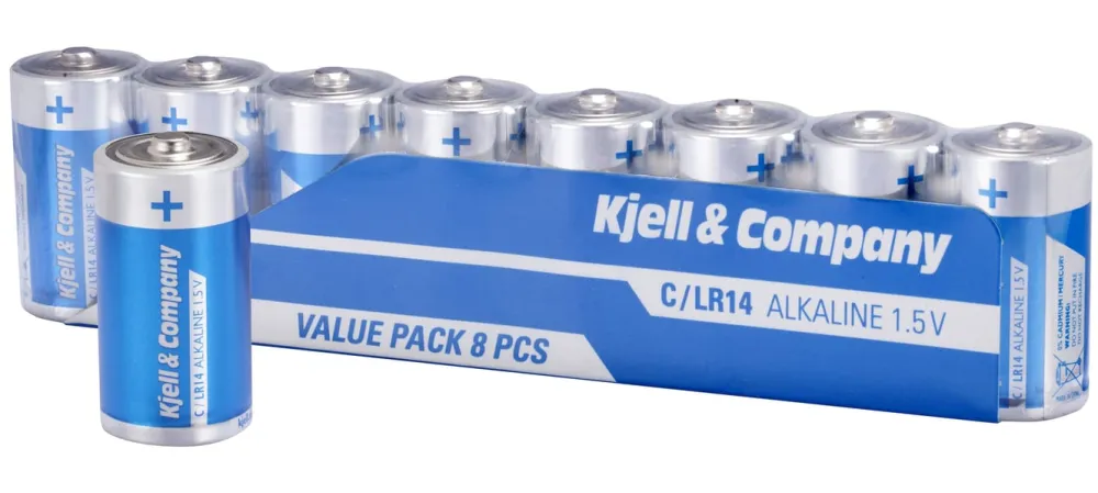 Kjell & Company Batterier|Batterier|C-batterier (LR14) 8-pk.