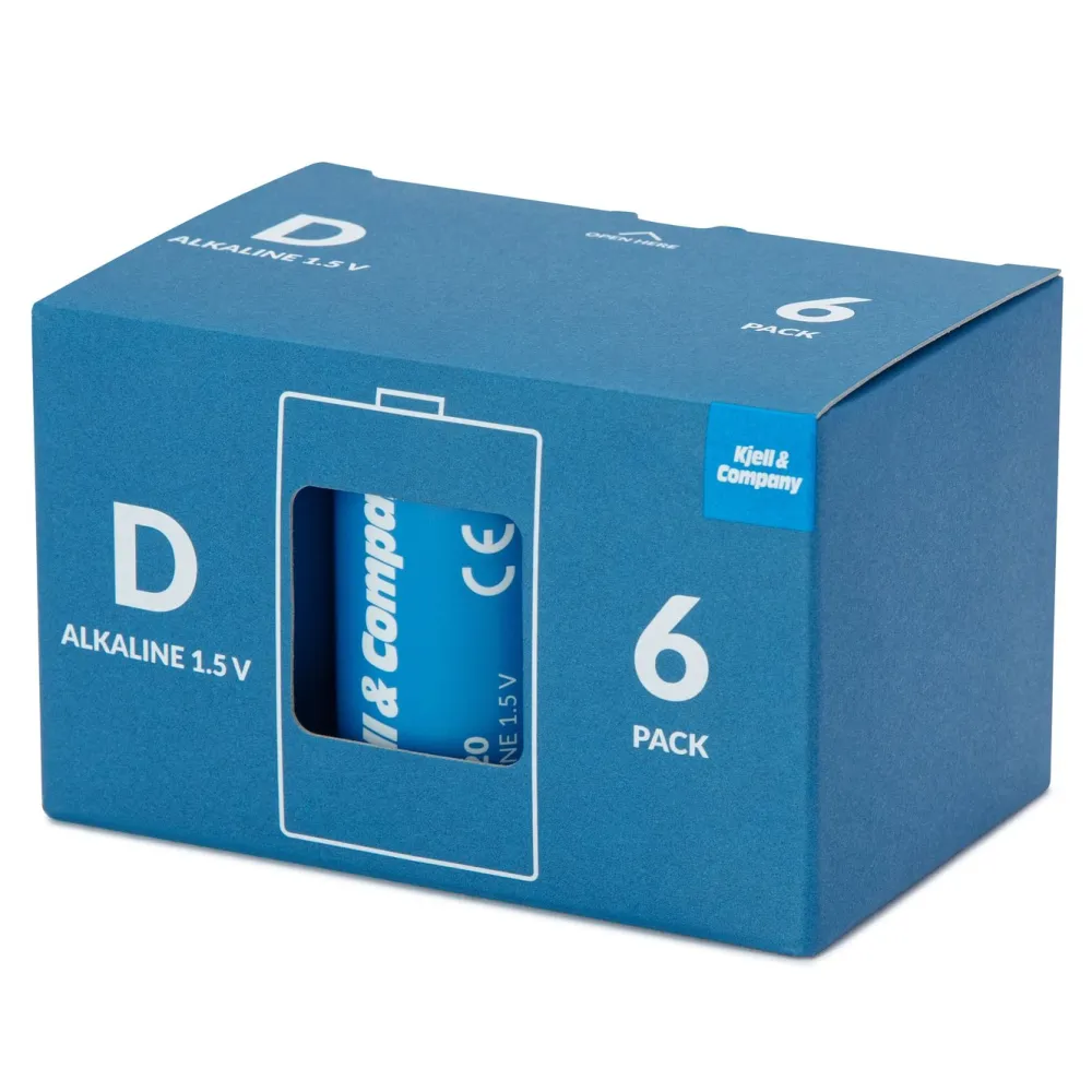 Kjell & Company Batterier|Batterier|D-batterier (LR20) 6-pk.