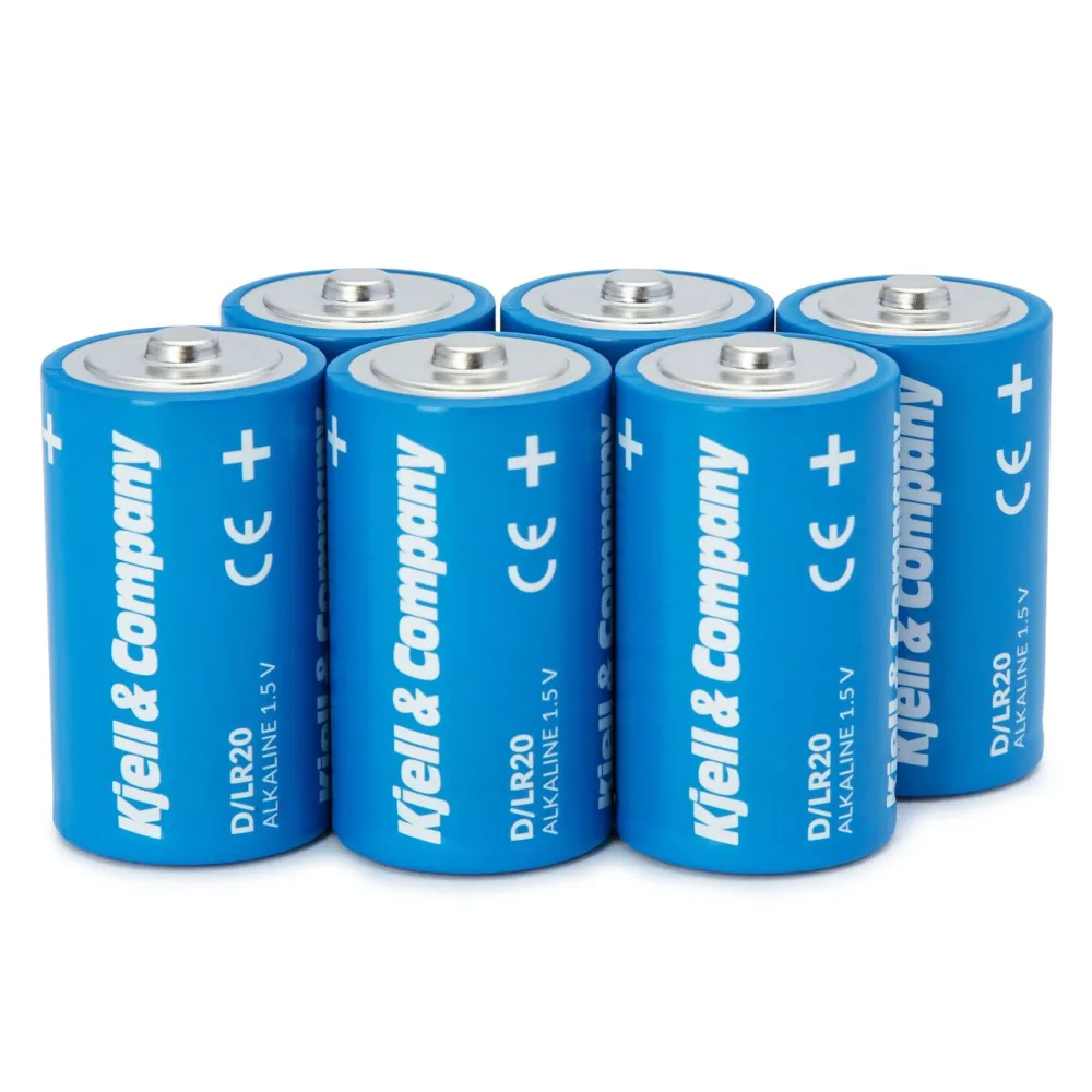 Kjell & Company Batterier|Batterier|D-batterier (LR20) 6-pk.