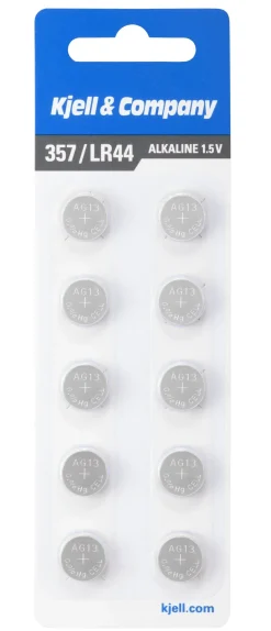 Kjell & Company Batterier|Batterier|Knappcellebatterier LR44 (357) 10-pk.