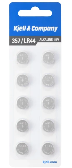Kjell & Company Batterier|Batterier|Knappcellebatterier LR44 (357) 10-pk.