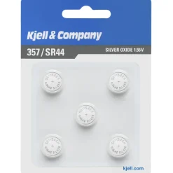 Kjell & Company Batterier|Batterier|Knappcellebatteri SR44 (357) 5-pk.