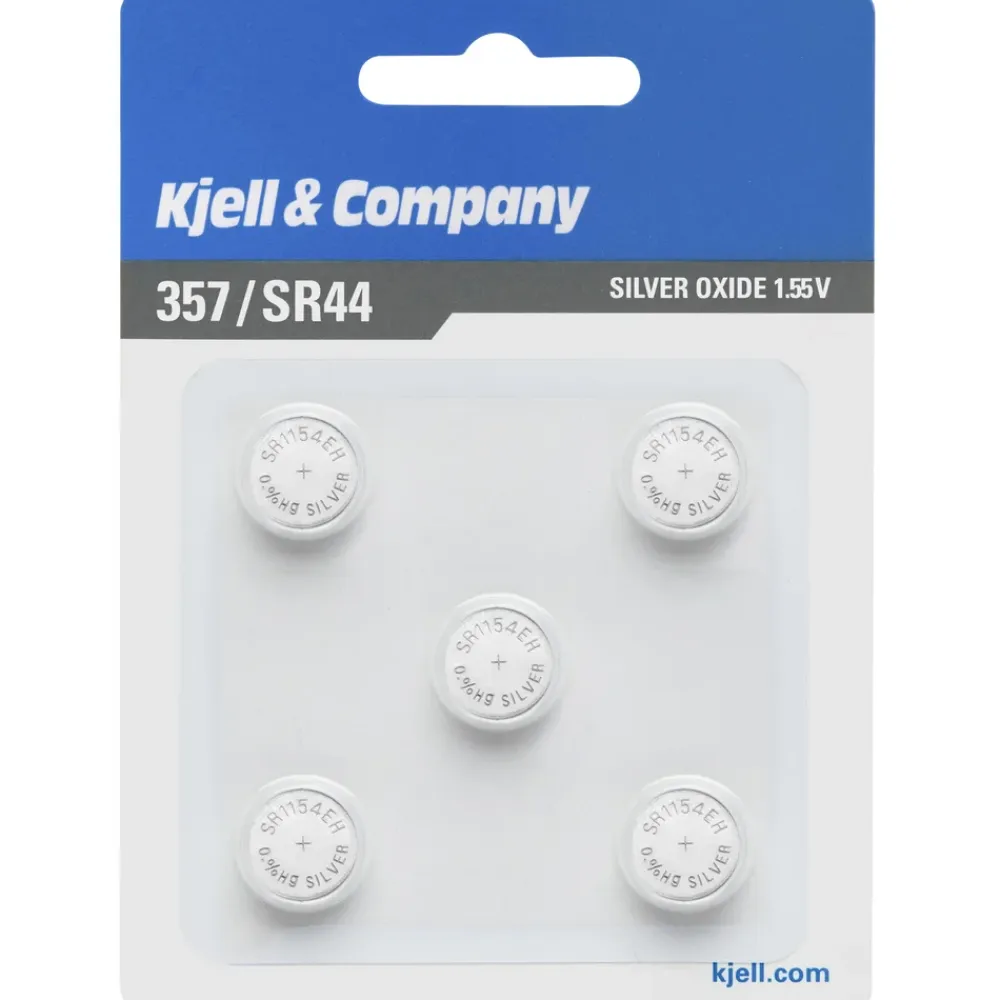 Kjell & Company Batterier|Batterier|Knappcellebatteri SR44 (357) 5-pk.