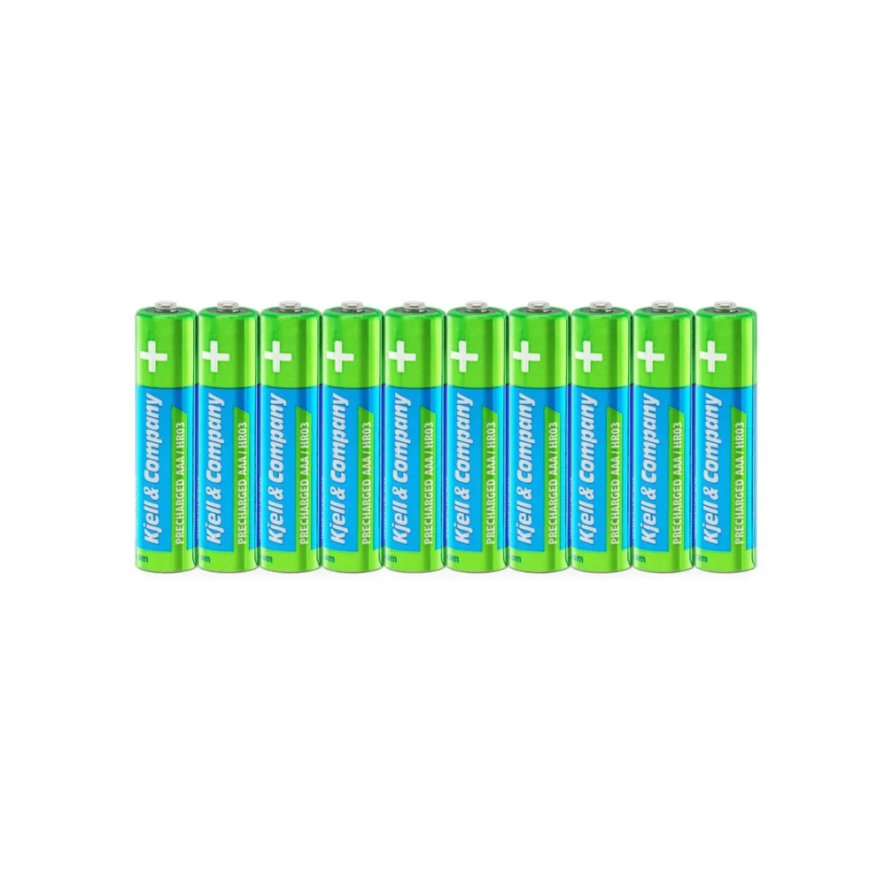 Kjell & Company Batterier|Batterier|Oppladbar AAA-batterier 950 mAh 10-pk.