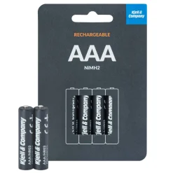 Kjell & Company Batterier|Batterier|Oppladbare AAA-batterier 950 mAh 4-pk.
