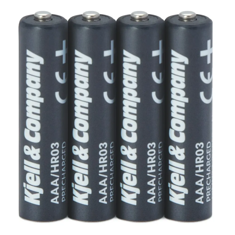 Kjell & Company Batterier|Batterier|Oppladbare AAA-batterier 950 mAh 4-pk.
