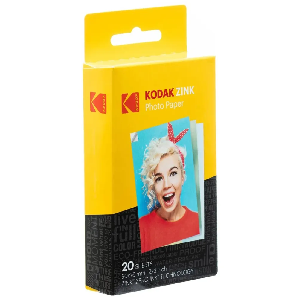 Kodak Skrivere Og Tilbehør|Zink fotopapir 2 x 3" 20-pk.