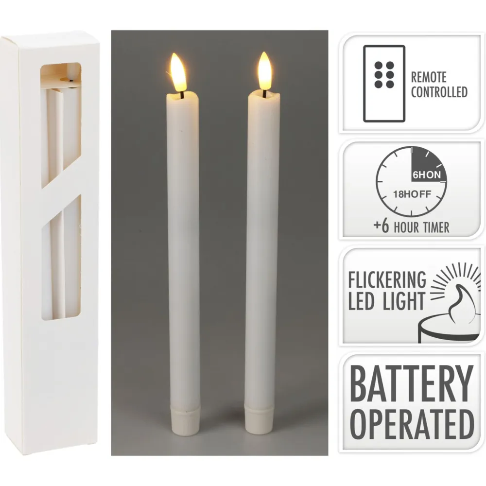 Kjell Lyslenker|Taklamper|Kronelys LED 2-pk.