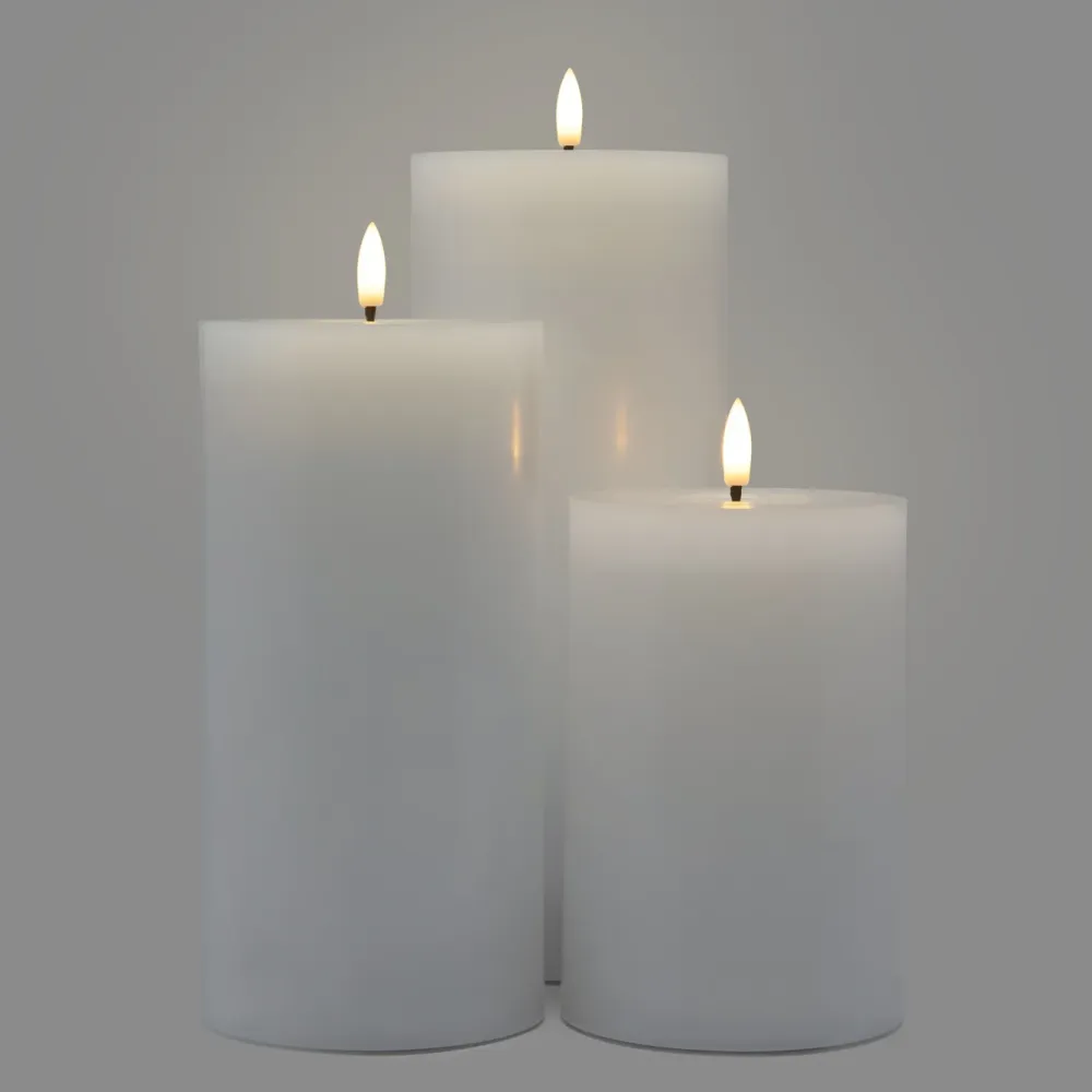 Kjell Julelys|Stemningsbelysning|Kubbelys LED 3-pk.