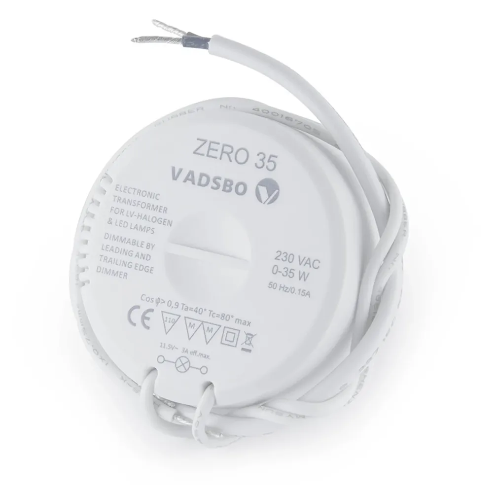 Kjell Lampetilbehør|LED- og halogentransformator Rund 35 W
