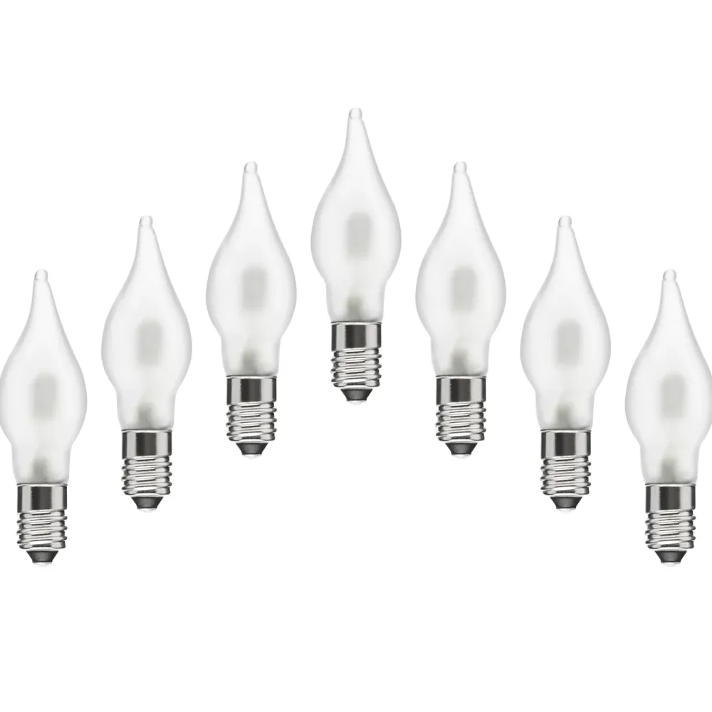 Ledsavers Julelys|Lyskilder|Frostet reservepære til adventsstaker LED 7-pk.