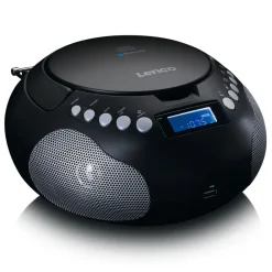 Lenco Musikkspiller Og Radio|Bærbar CD-spiller SCD-331 - Svart