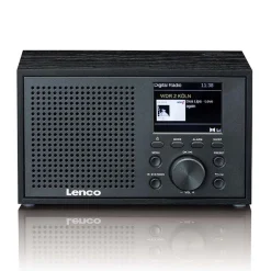 Lenco Musikkspiller Og Radio|DAR-017BK DAB+ FM-radio med Bluetooth