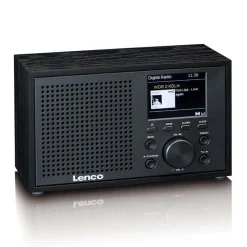 Lenco Musikkspiller Og Radio|DAR-017BK DAB+ FM-radio med Bluetooth