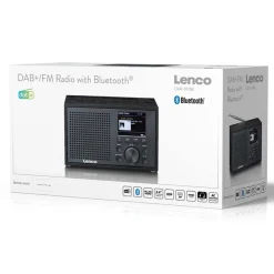 Lenco Musikkspiller Og Radio|DAR-017BK DAB+ FM-radio med Bluetooth