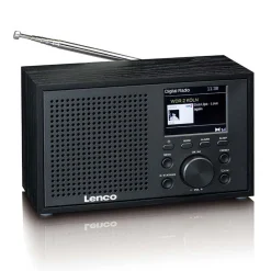 Lenco Musikkspiller Og Radio|DAR-017BK DAB+ FM-radio med Bluetooth