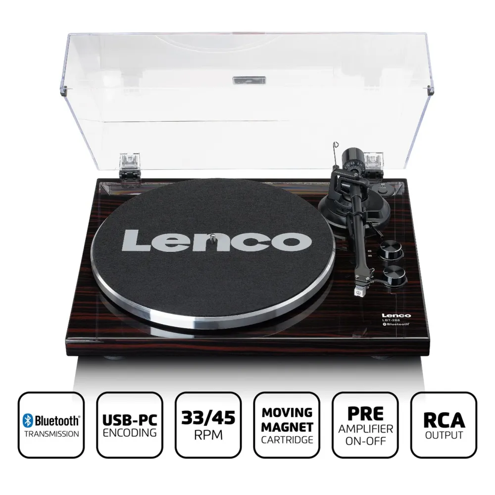 Lenco Digitaliser Lyd Og Bilde|Musikkspiller Og Radio|LBT-288W med Bluetooth