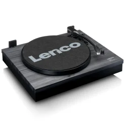 Lenco Digitaliser Lyd Og Bilde|Musikkspiller Og Radio|LS-301BK med høyttalere