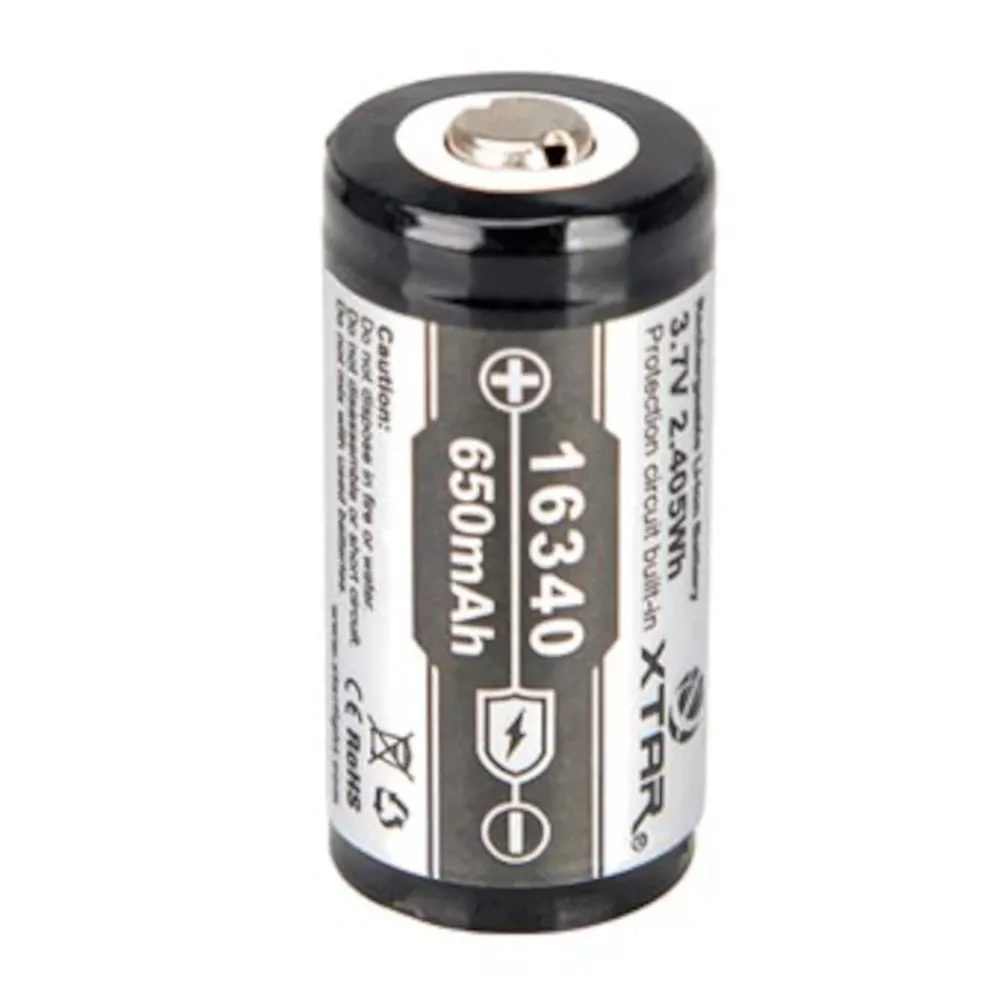 Kjell Batterier|Batterier|16340 Li-ion-batteri 3,7 V 650 mAh