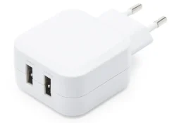 Linocell Mobiltelefonladere|4,8 A USB-lader med to porter